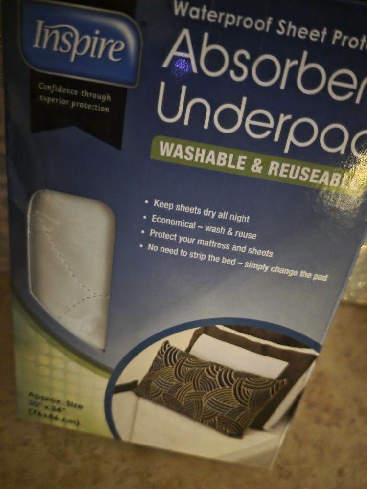 Inspire Waterproof Sheet Protector 50x34 New