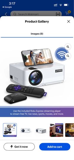 VANKYO Leisure 470 HD Mini Projector with Roku Express Streaming Player, 50000 Hrs LED Life, 240'' Display Screen for Home Theater & Outdoor Movies