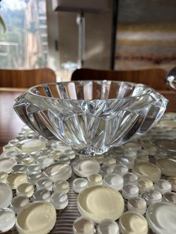  ORREFORS  Sweden Crystal Zodiac Bowl 8” 