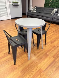 3 Small Metal Cocktail Tables