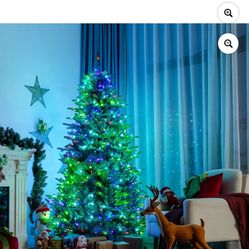 New Costway 6ft App-Controlled Pre-lit Christmas Tree Multicolor Lights w/ 15 Modes
