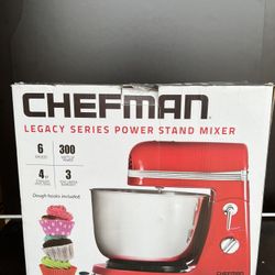 Chefman RJ32-R Legacy Series Power Stand Mixer, Red