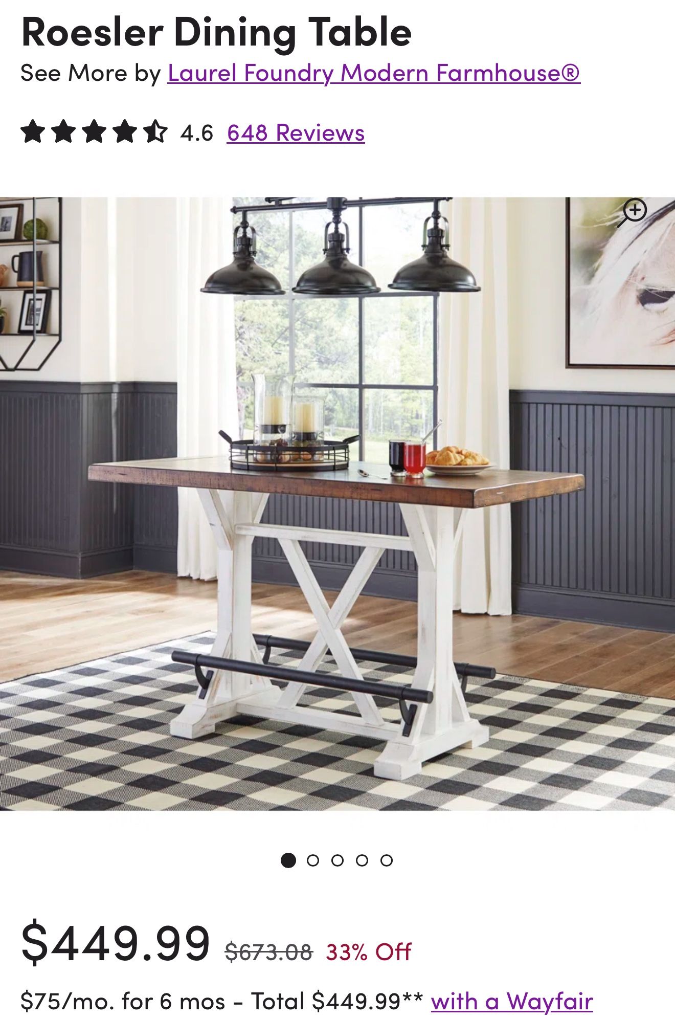 Farmhouse Style Dining Table