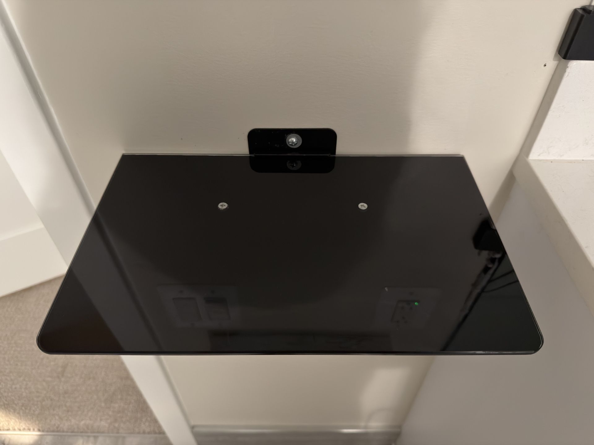 Black Glass Hanging Shelf