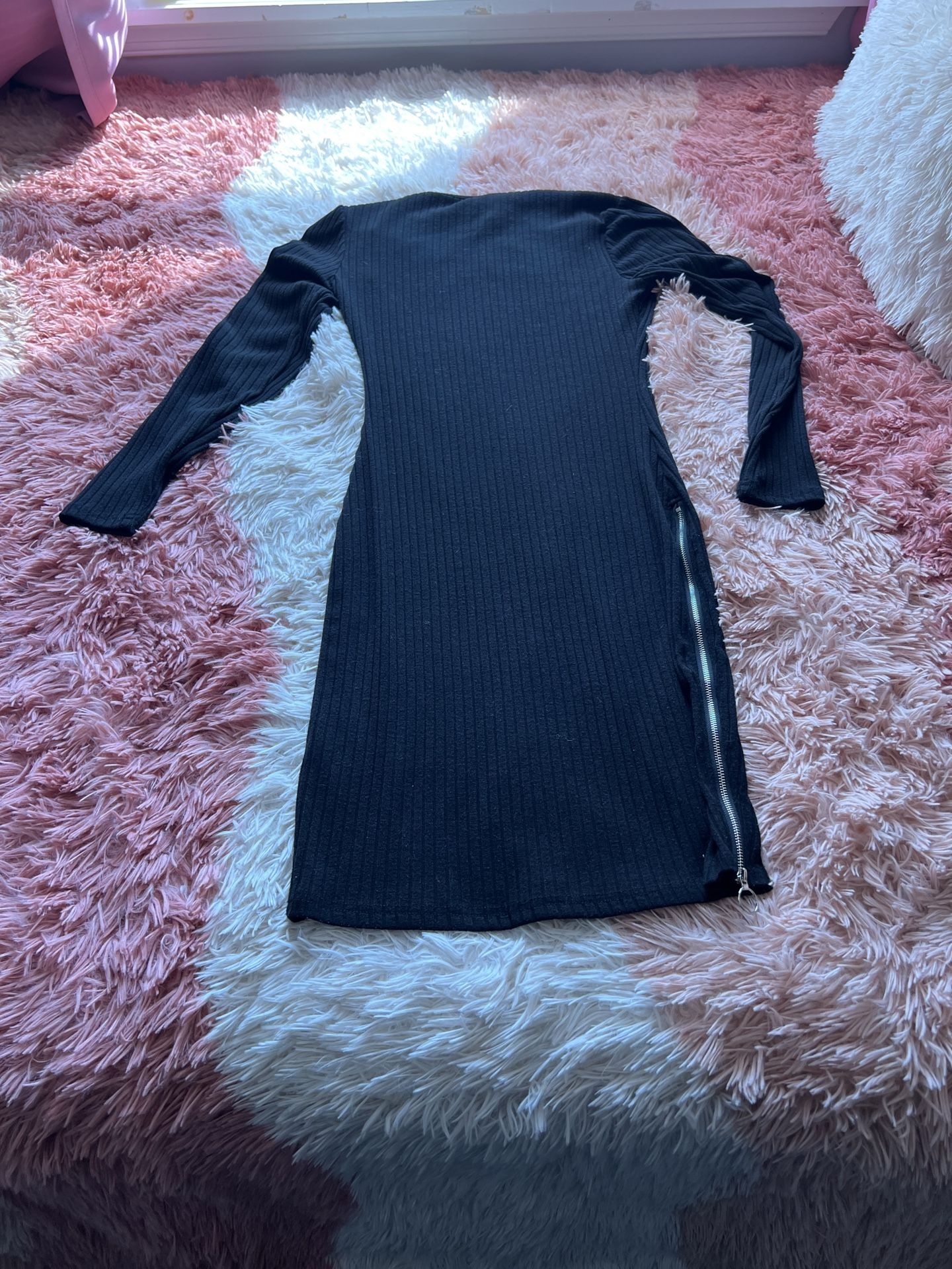 Split Zip Up Dress