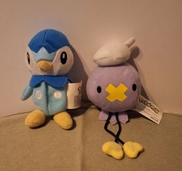 Pokémon 2007 Jakks Pacific 3" DRIFLOON & PIPLUP-Sold Together