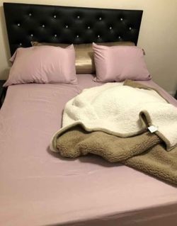 Bed frame with mattress and frame