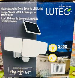 Lutec Motion Activated Solar Security LED Light new
