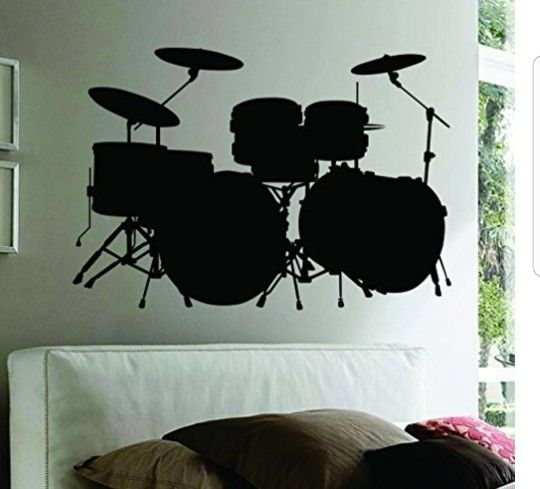 Drum Set Wall Decal Sticker