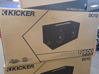 Kicker DC12 Dual 12” Subwoofer Box – 600W Peak