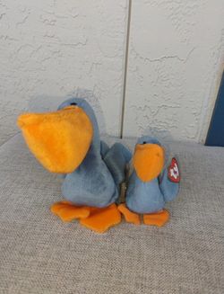 1996 Scoop beanie baby with matching teenie beanie