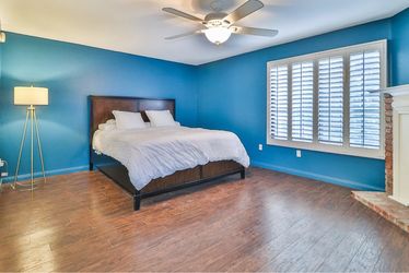 California King Wood Bed Frame with Tall Headboard – Dark Wood