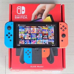 NINTENDO SWITCH OLED *MODDED**  300 SWITCH GAME + 10000 CLASSIC RETRO GAMES + ANDROID SYSTEM 