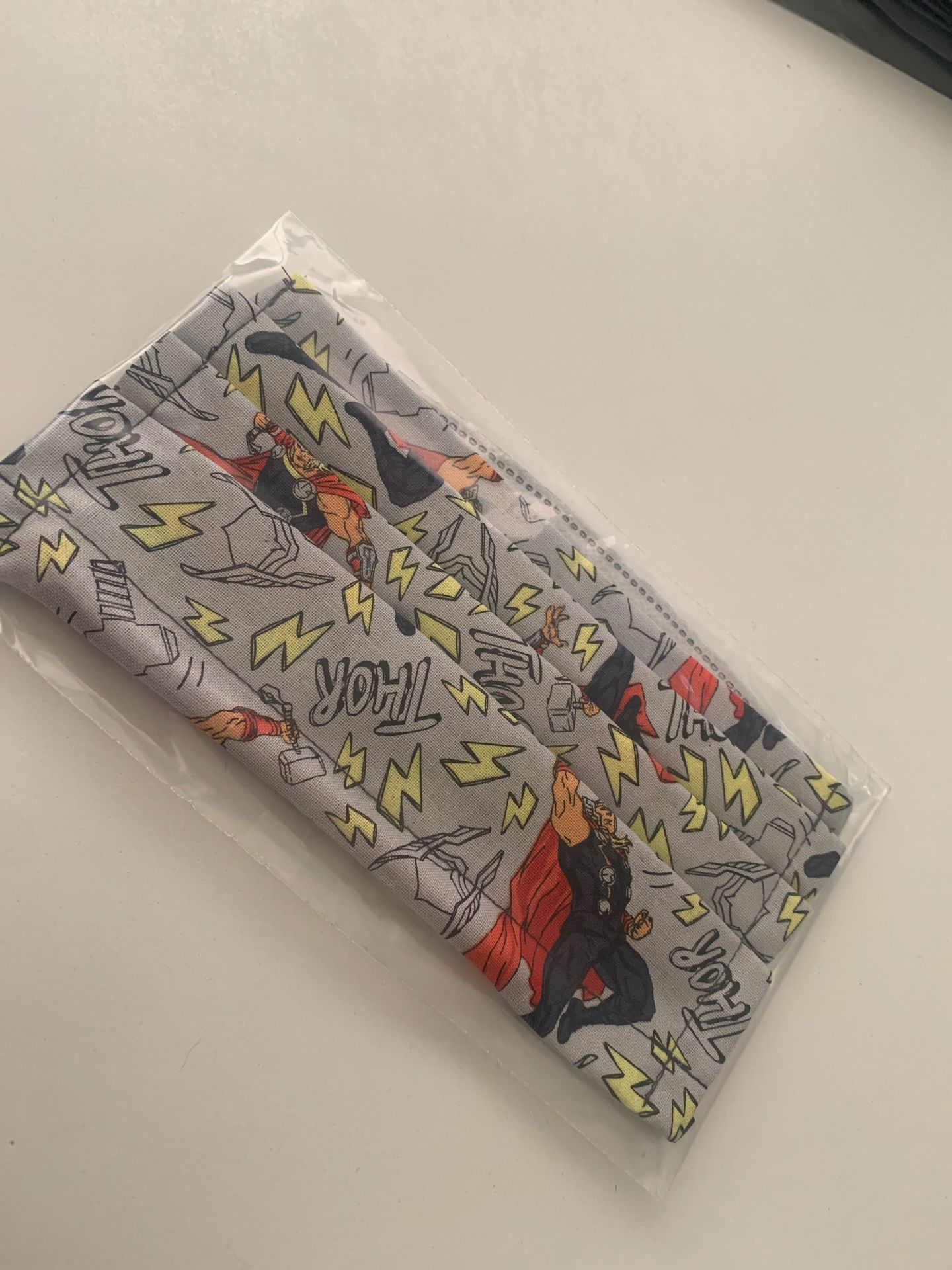 THOR Marvel comics reusable washable cotton mask with filter