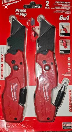 Milwaukee 2-Pack of 6-IN-1 FASTBACKS Folding Knives 48-22-1505D