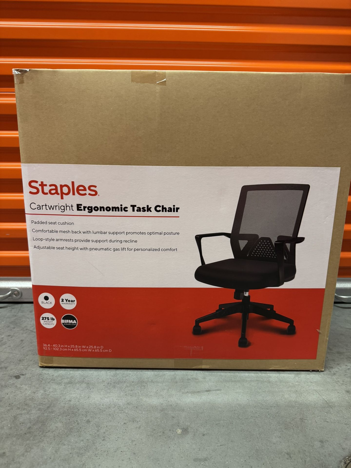 Brand new in box Staples Cartwright Ergonomic Task Chair