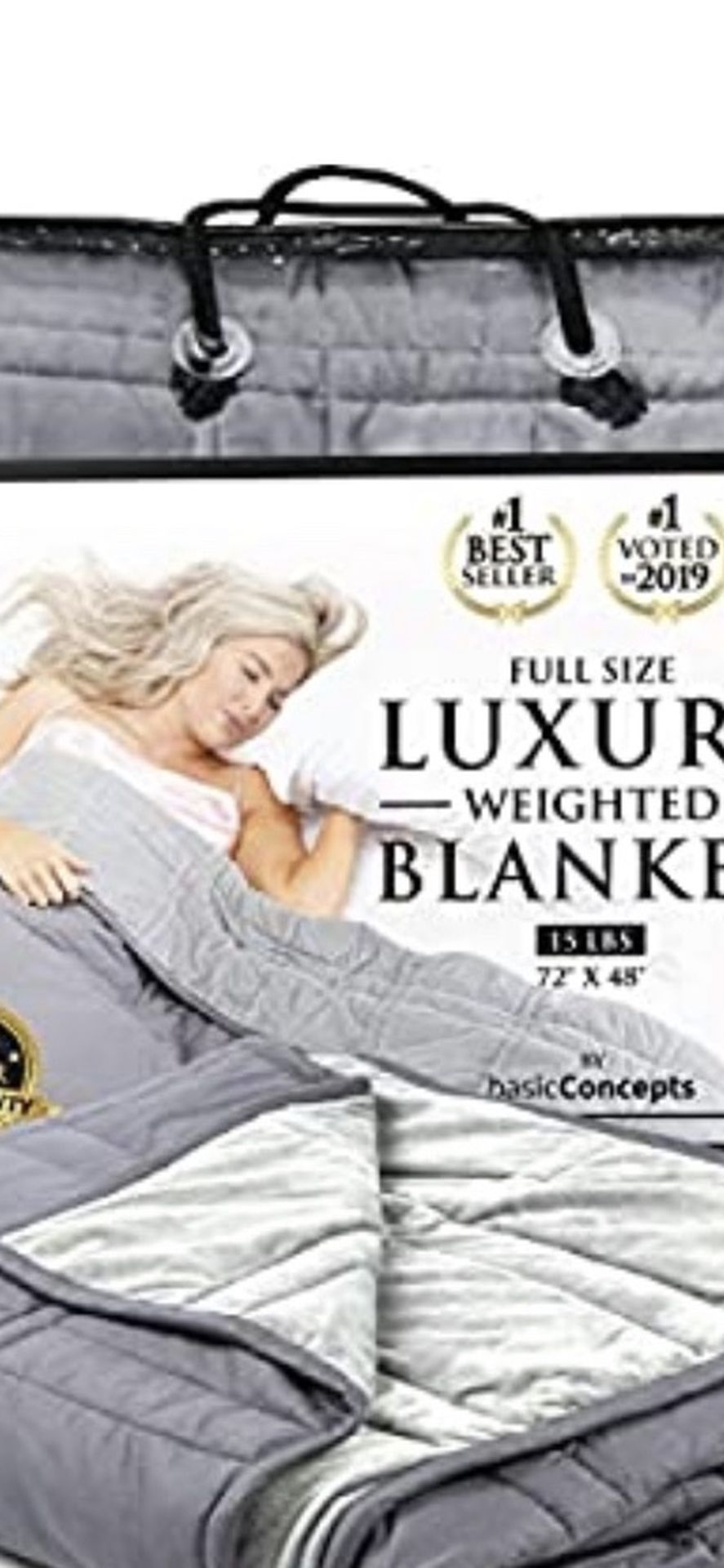 Weighted Blanket (15 lbs), Cooling Weighted Blanket for Full Bed (72 x 48 in), Machine Washable Weighted Blanket 15 Pounds, Cooling Weighted Blanket 1