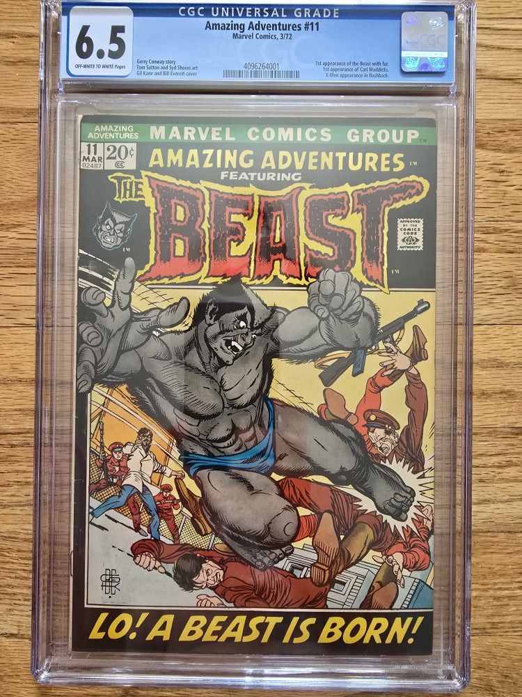 Amazing Adventures # 11 CGC 6.5 First Appearance of the Furry Beast