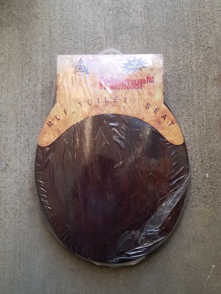 Wooden toilet seat top