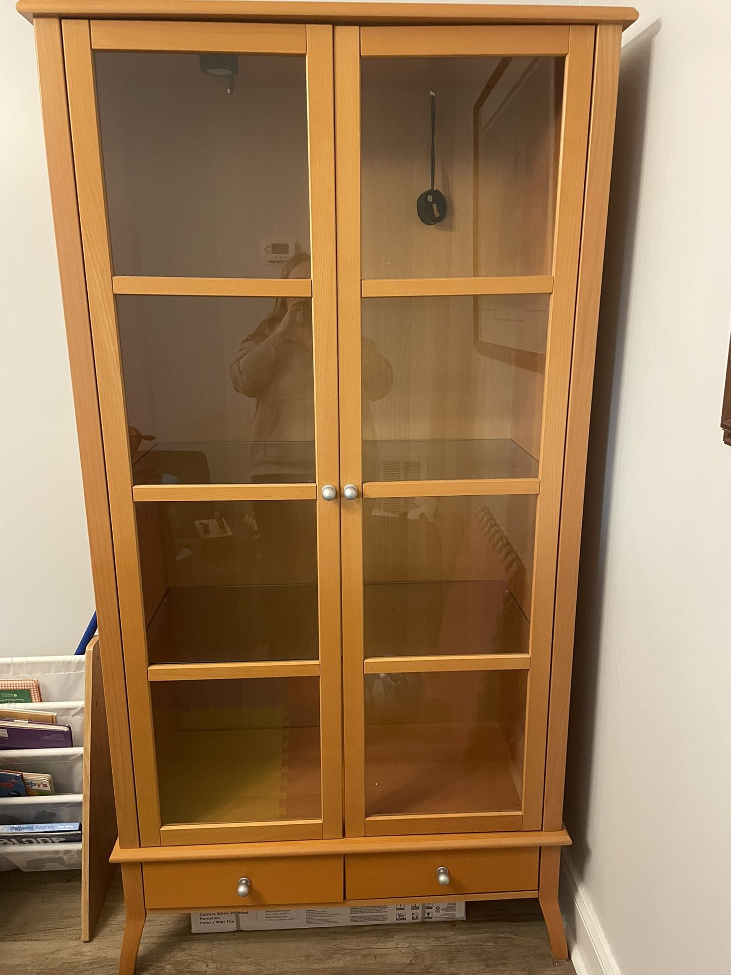 Kitchen Table/Display Glass Cabinet (will sell separately) 