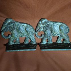 Heavy Metal Vintage Elephant Bookends