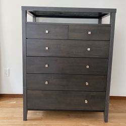 DARK GREY WOOD DRESSER