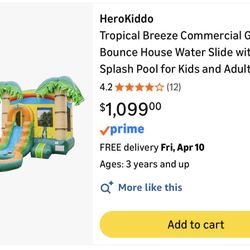 Commercial Grade Bounce House With Blower Used TWICE