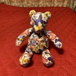 Butterfly Fabric Teddy Bear, One of a Kind