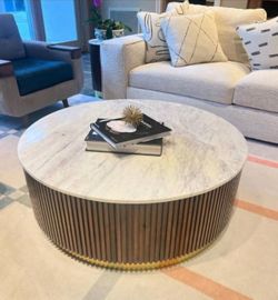 New marble top coffee table