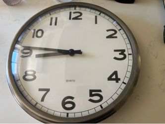 Vintage industrial schoolhouse clock
