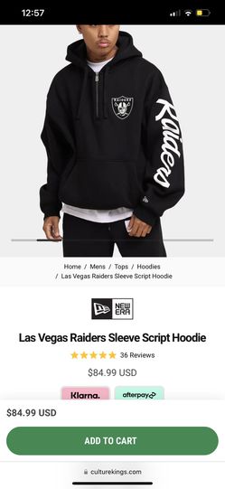 Las Vegas Raiders Sleeve Script Hoodie