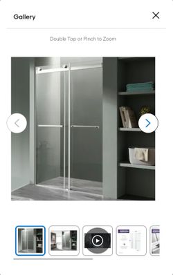 ANZZI Kahn Polished chrome Frameless Clear Glass Sliding Shower door