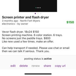 Screen Printer And Flash Dryer