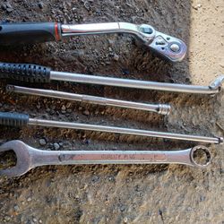 Vintage Wrench And Tools Attachments 