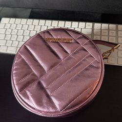 Mk round metallic Pink  Vivian Canteen crossbody bag.