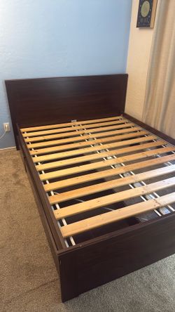 Brown Queen Bed frame