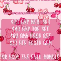 Nails lashes toes tooth Gems