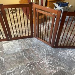 Hard Wood Freestanding Pet Gate