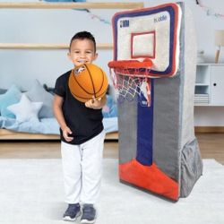 NBA Huddle 2in1 Basketball Sofa w/Hoop & Ball Game Room Couch