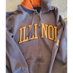 FIGHTING ILLINI MENS HOODIE MEDIUM 