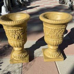 New Flower Pots Made Out Of Cement Perfect Gift 