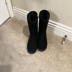 Girls Black Boots - Kids Size 5, Hardly Used