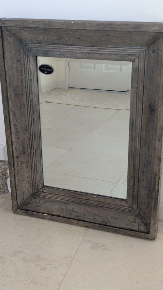 Farmhouse Style Beveled Mirror