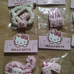 Hello Kitty Hair Ties , Or Barrettes $2 Each Pk