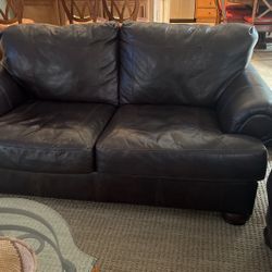 Brown Leather Sofa 