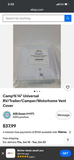 Rv trailer motor home camper universal vent cover