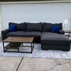 Free Delivery Dark Gray Ashleys Furniture Sectional Couch 