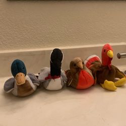 TY Beanie Babies Jake, Loosy, Early & Gobbles 3.00 Each Pick The One You Want 