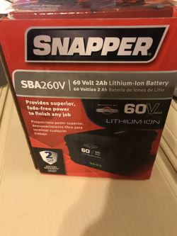 SNAPPER BATTERY NEVER BEEN TOOK OUT OF BOX