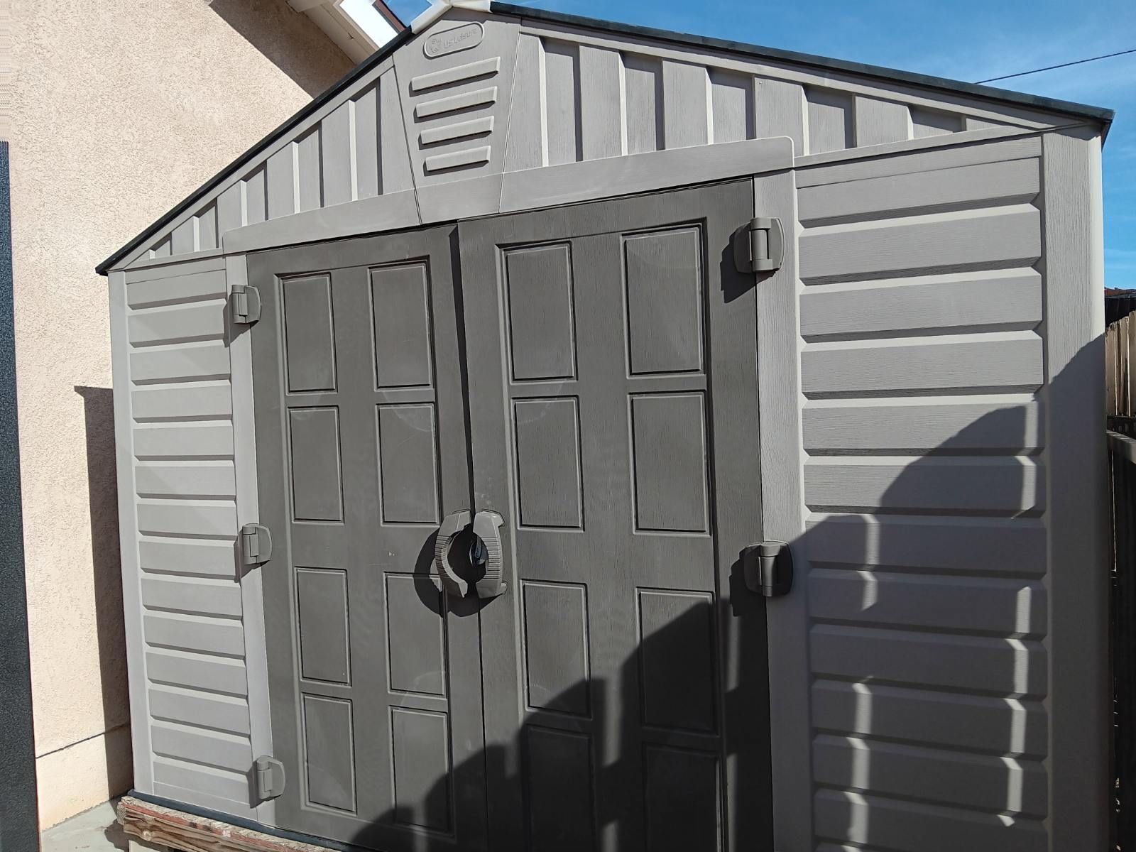 US Leisure 10 Ft X 8 Ft Stronghold Gable Resin Shed Storage Casita